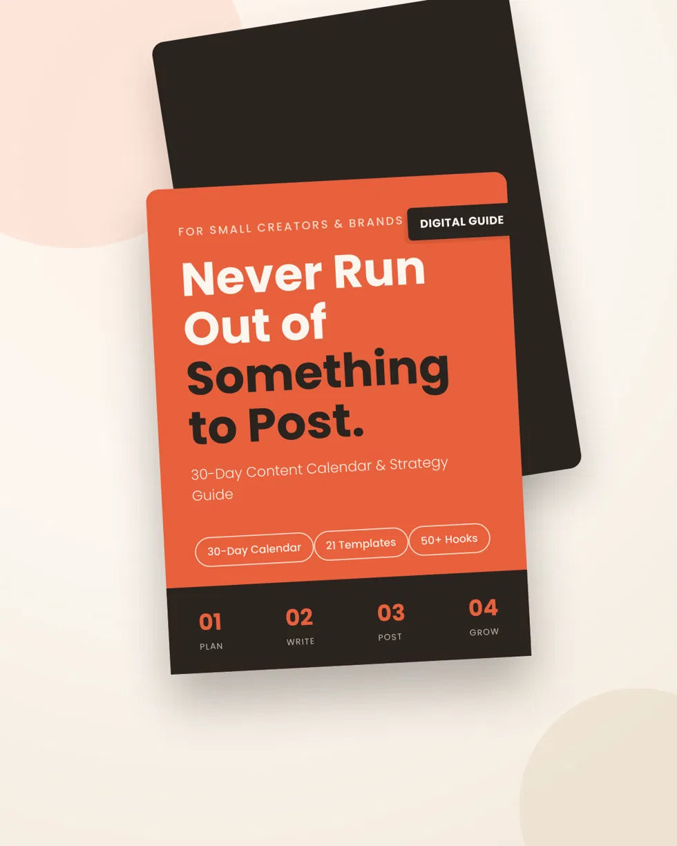 Never Run Out of Content — 30-Day Social Media Calendar + Caption Templates